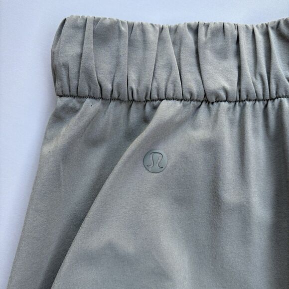 Lululemon Time to Flounce Hi-Lo Skirt Women 12 Green Elastic Waist Midi Flowy - Picture 10 of 10
